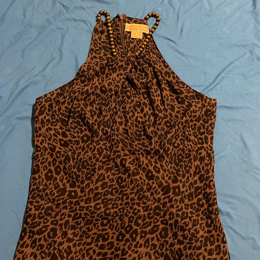 MICHAEL Michael Kors Brown Leopard Print Blouse